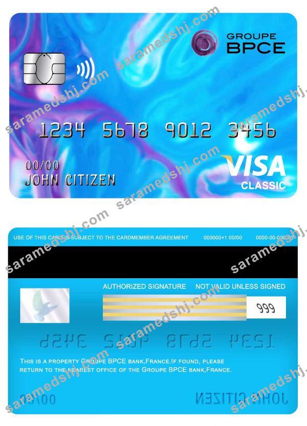 France Groupe BPCE bank visa classic card